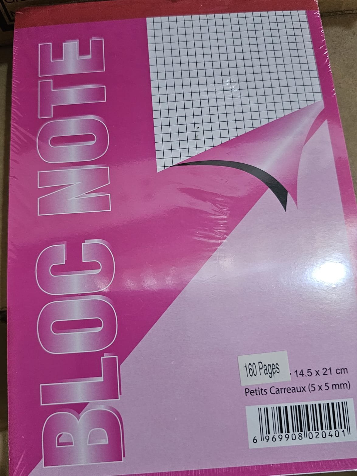 BLOCO DE NOTAS A5 COR DE ROSA
